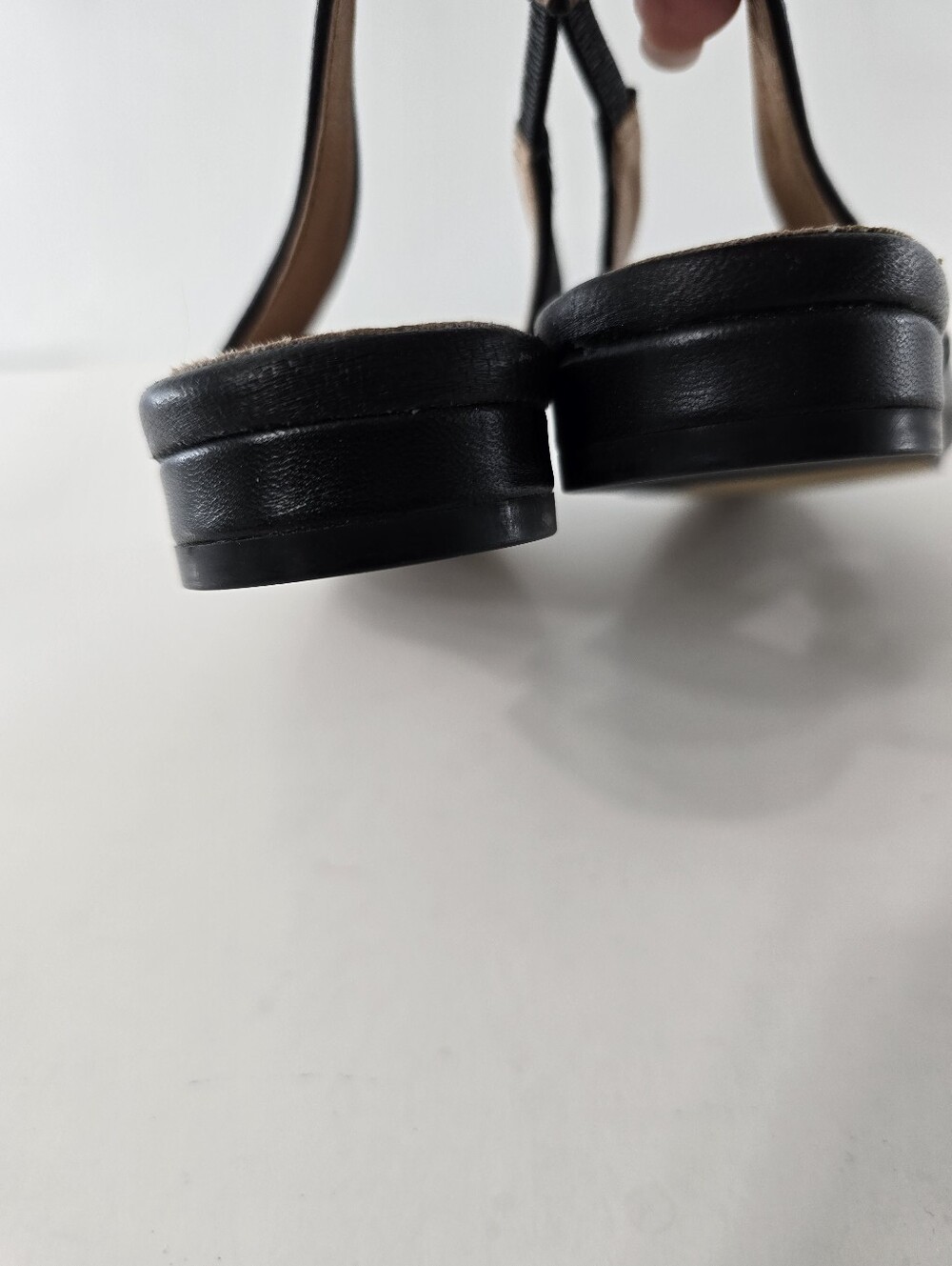 J Jill Kara Leather Pointed Toe Slingback Black Minimalist Closed Toe Shoes Sz 7 - Picture 6 of 10